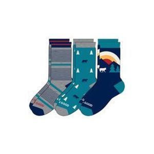 Life is Good 3 Pack Boys Outdoor Wolf Tree Socks